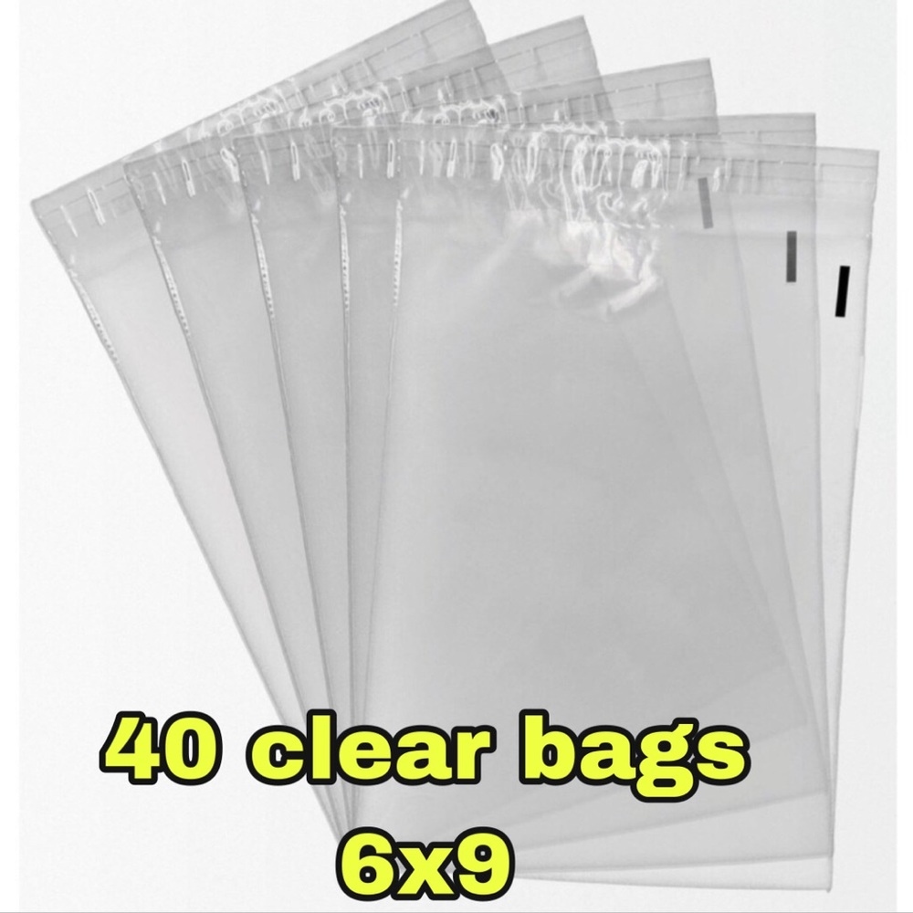40 Clear storage self seal poly bags size 6x9 - Picture 3 of 4